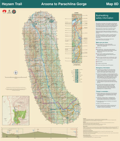 Heysen Trail map 8d - Aroona to Parachilna Gorge Preview 1