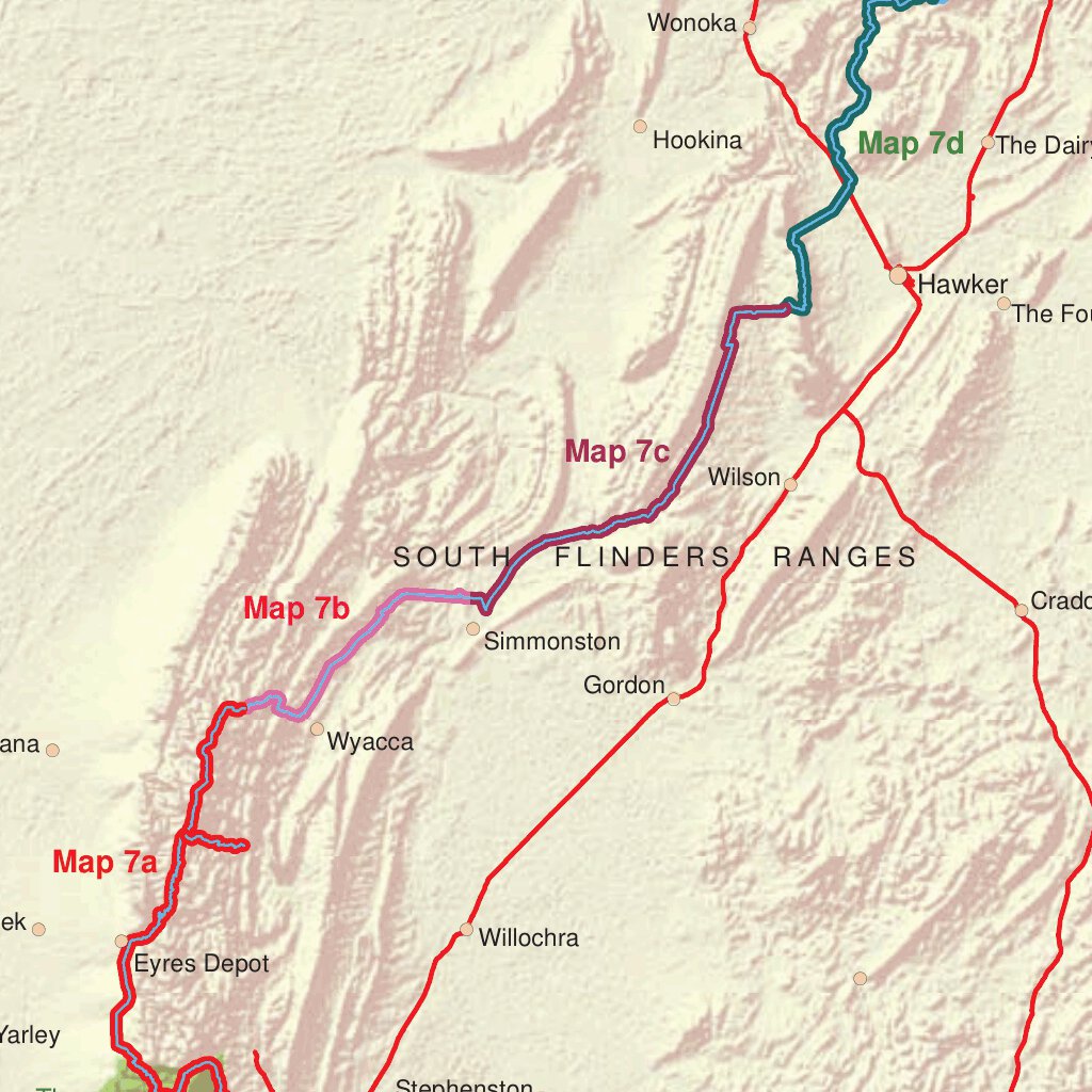 Heysen Trail Map 7c - Willochra Creek to Mount Elm Camp Site by Mapland ...
