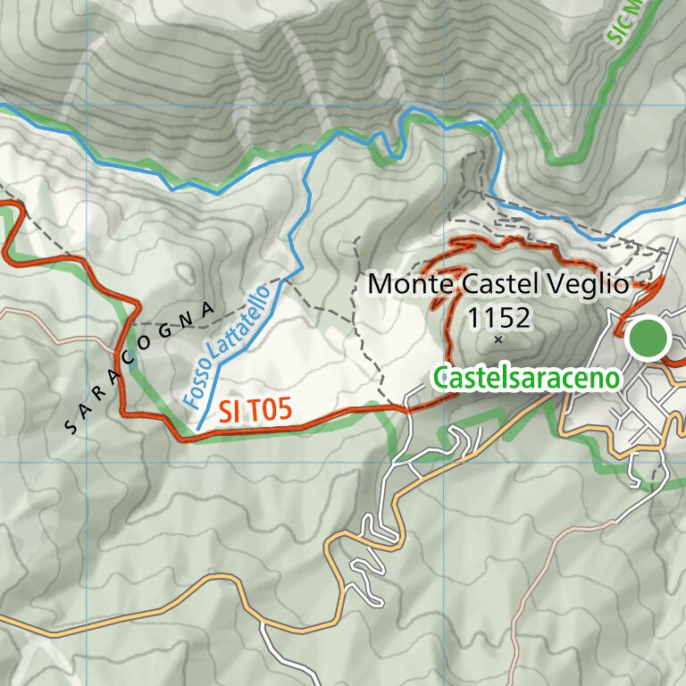 Tappa Sentiero Italia: SI T04 / Sentiero Italia Stage: SI T04 Map by ...