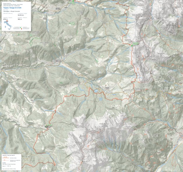 Tappa Sentiero Italia: SI C14N / Sentiero Italia Stage: SI C14N Map by ...