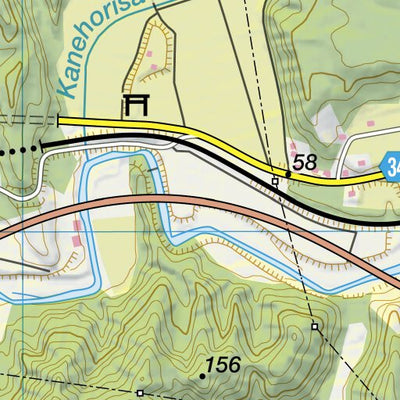 Yamuki-yama 八向山 Hiking Map (Tohoku, Japan) 1:25,000 Preview 2
