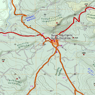 Mt Parnon South, Peloponnese 1:50.000 Preview 2