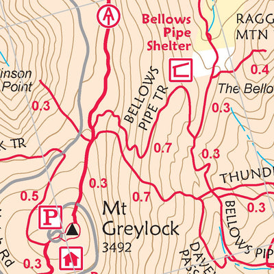 AMC Mount Greylock State Reservation Massachusetts trail map 11th edition Preview 3