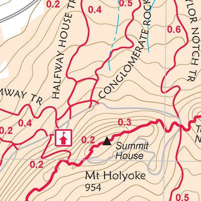 AMC Mount Holyoke Range and Skinner State Park Massachusetts trail map 11th edition Preview 3