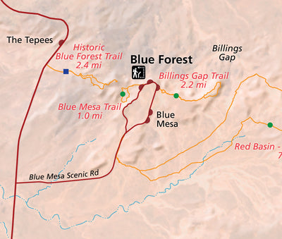 Petrified Forest National Park - NPS Map - Hike Arizona Preview 2