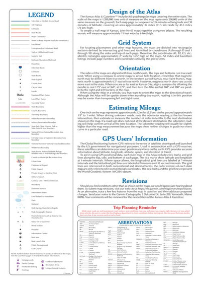 Kansas Atlas & Gazetteer Legend Preview 1