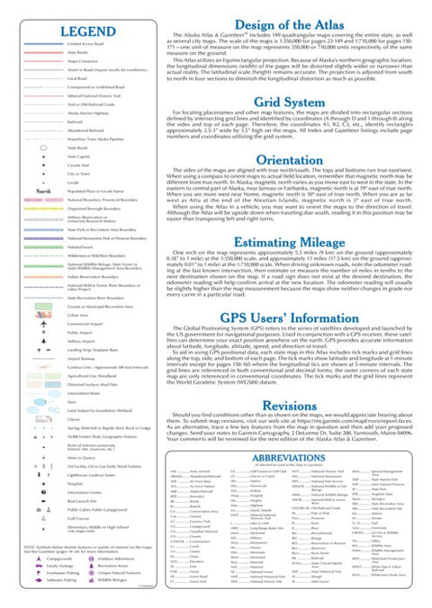 Alaska Atlas & Gazetteer Legend Preview 1