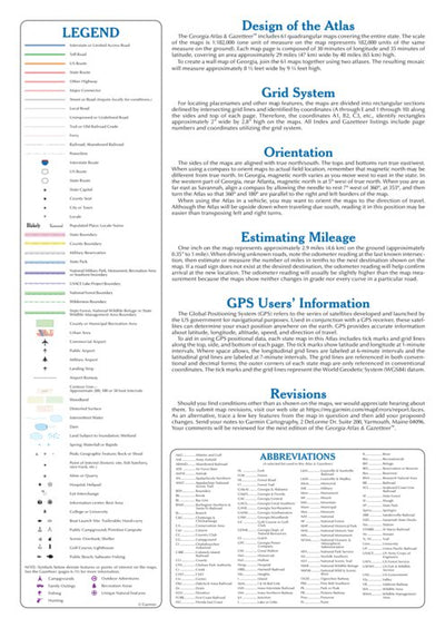Georgia Atlas & Gazetteer Legend Preview 1