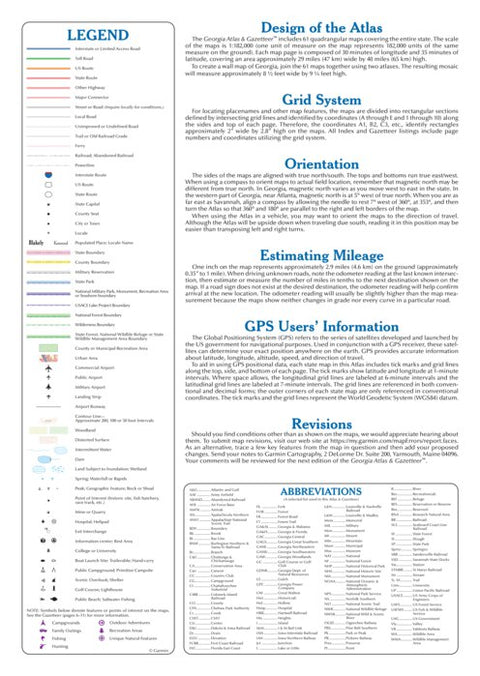 Georgia Atlas & Gazetteer Legend Preview 1