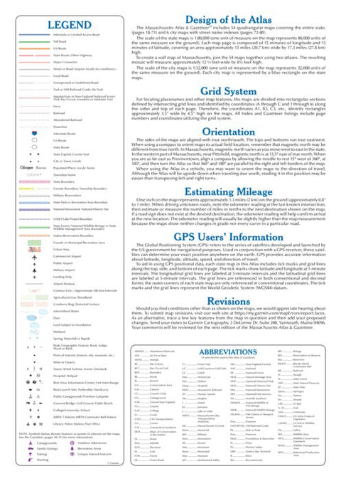Massachusetts Atlas & Gazetteer Legend Preview 1