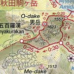 Akita-Komagatake 秋田駒ヶ岳 Hiking Map (Tohoku, Japan) 1:25,000 Preview 3