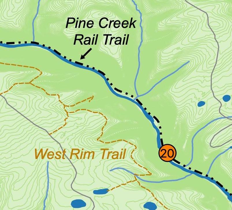 Parallel Trail Map Pine Creek Rail Trail: Pennsylvania Map by 42nd Parallel | Avenza Maps