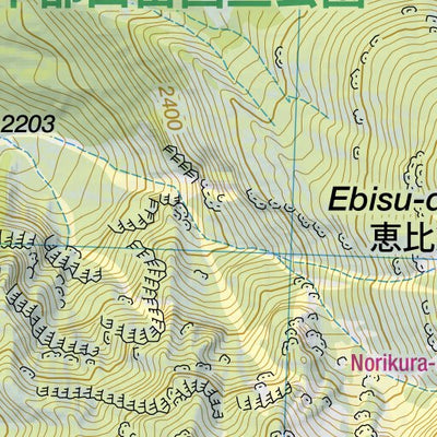 Norikura-dake 乗鞍岳 Hiking Map (Chubu, Japan) 1:25,000 Preview 3