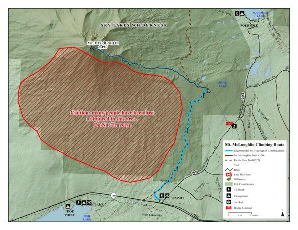 Rogue River - Siskiyou - Mt McLoughlin Trail Map by US Forest Service ...