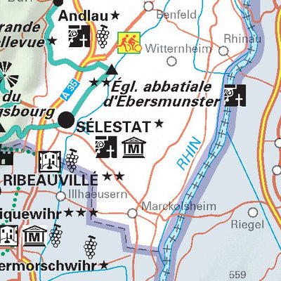 Bas-Rhin, Haut-Rhin, Territoire De Belfort - Propositions D'itinéraires Recto Preview 2