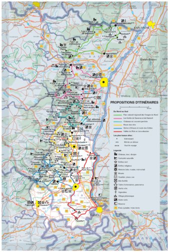 Bas-Rhin, Haut-Rhin, Territoire De Belfort - Propositions D'itinéraires Verso Preview 1