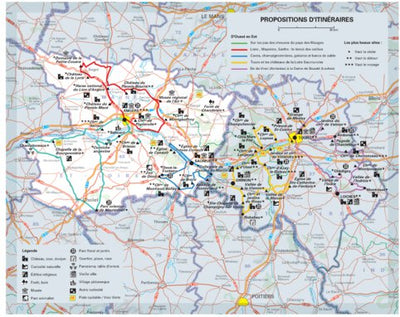 Indre-Et-Loire, Maine-Et-Loire - Propositions D'itinéraires Recto Preview 1