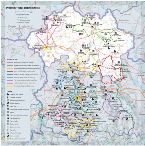 Allier, Puy-De-Dôme - Propositions D'itinéraires Verso Preview 1