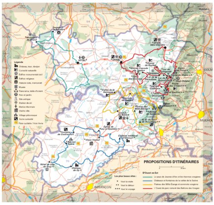 Haute-Saône, Vosges - Propositions D'itinéraires Preview 1