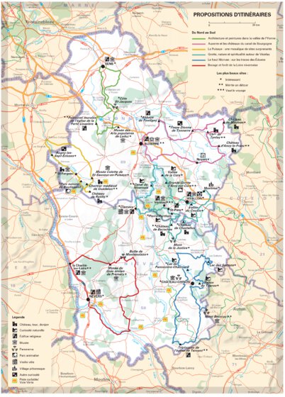 Nièvre, Yonne - Propositions D'itinéraires Preview 1