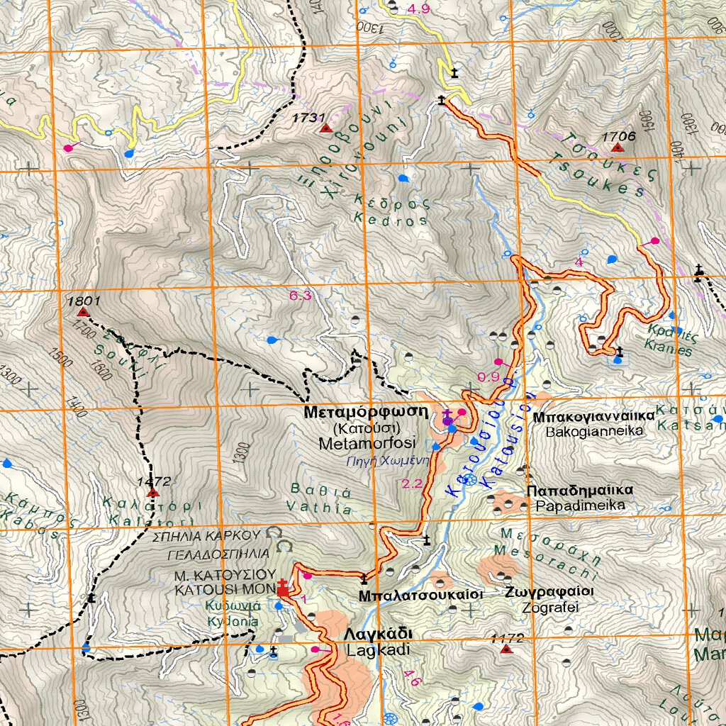 Koziakas - Avgo - Trigia, Pindus Map by Anavasi editions | Avenza Maps