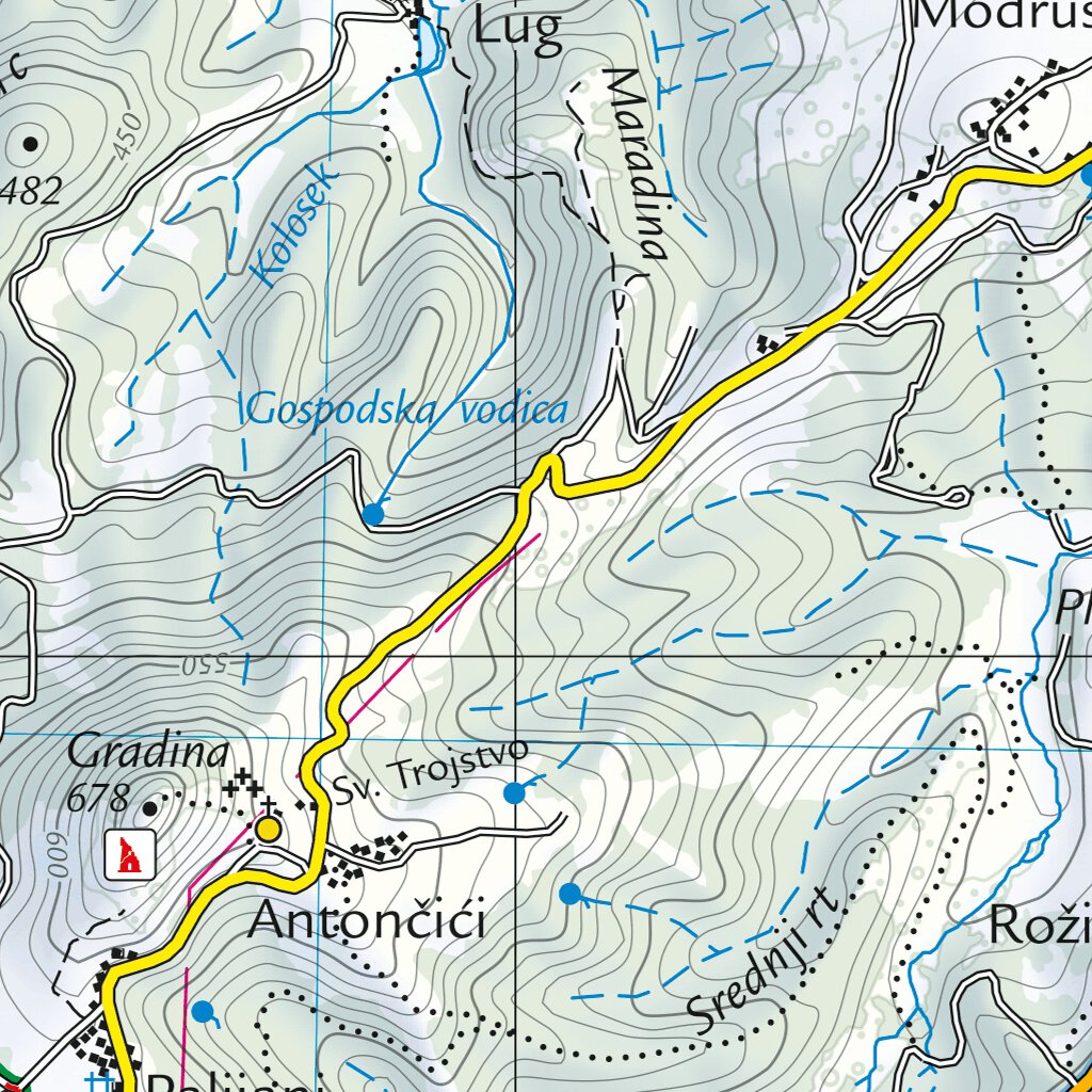 Klanec Map Klek Map by Croatian Mountain Rescue Service - HGSS | Avenza Maps