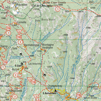 Valle di Champorcher, Parco Mont Avic 1:25.000 Preview 3