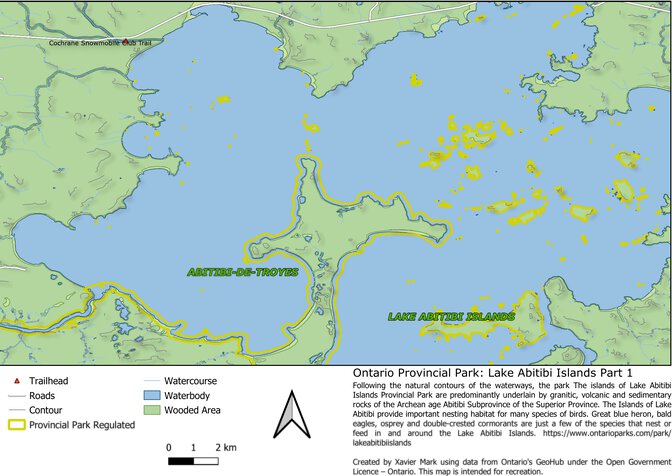 Ontario Nature Reserve: Lake Abitibi Islands Part 1 Map by Xavier Maps ...