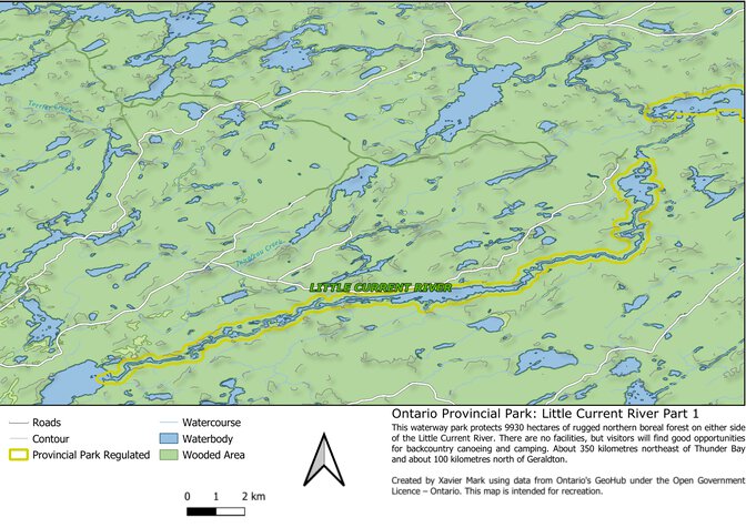 Ontario Nature Reserve: Little Current River Part 1 Map by Xavier Maps ...