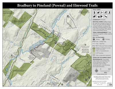 RRCT Bradbury-Pineland Corridor & Elmwood Trail Map (Pownal) Preview 1
