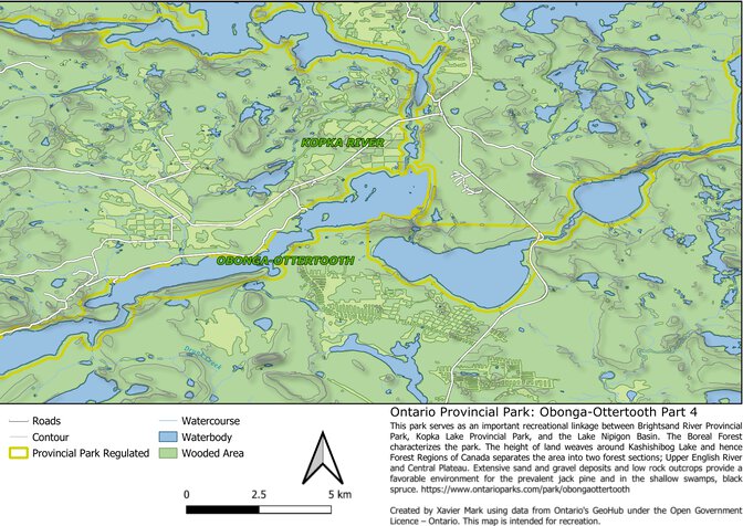 Ontario Nature Reserve: Obonga-Ottertooth Part 4 Map by Xavier Maps ...
