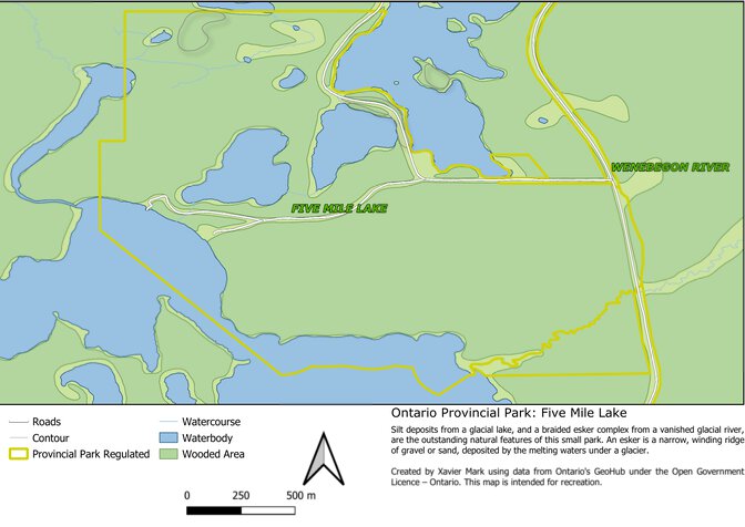 Ontario Nature Reserve: Five Mile Lake Map by Xavier Maps | Avenza Maps