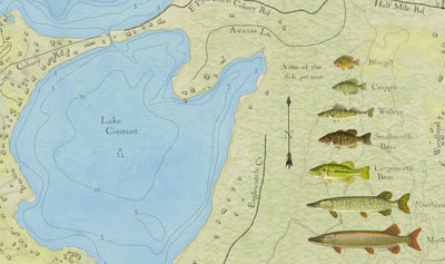 Big Saint Germain and Lake Content, Vilas County, Wisconsin Preview 1