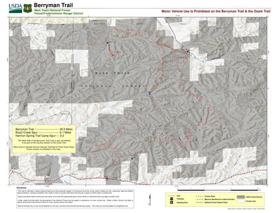 Mark Twain National Forest - Berryman Trail Map Preview 1
