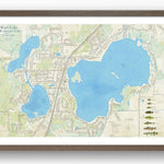 Wind Lake, Waubeesee Lake, and Long Lake in Racine County, Wisconsin Preview 1
