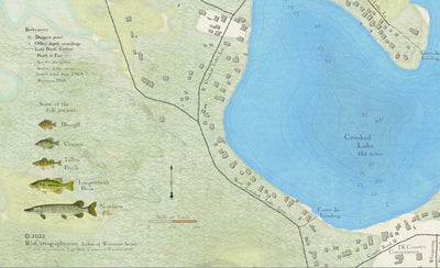 Crooked Lake, Gilkey Lake, and Bass Lake, Oconto County Wisconsin Preview 1