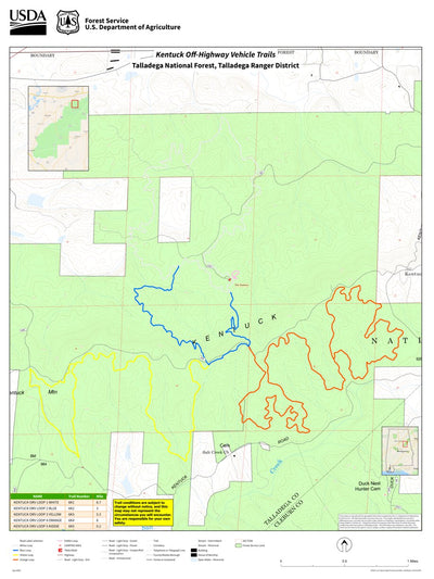 Kentuck Off-Highway Vehicle Trails, Talladega NF, Talladega Ranger District Preview 1