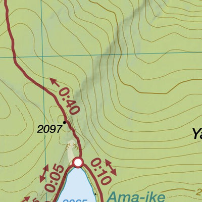 Shimagare-yama 縞枯山 Chausu-yama 茶臼山 Hiking Map (Chubu, Japan) 1:25,000 Preview 2