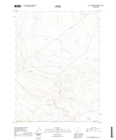 Cow Creek Reservoir SW, WY (2021, 24000-Scale) Preview 1