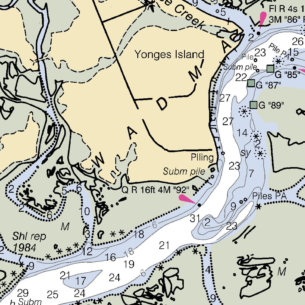 Stono And North Edisto Rivers Map by National Oceanographic ...