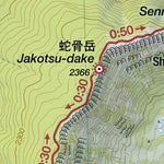 Asama-yama 浅間山 Hiking Map (Chubu, Japan) 1:25,000 Preview 2