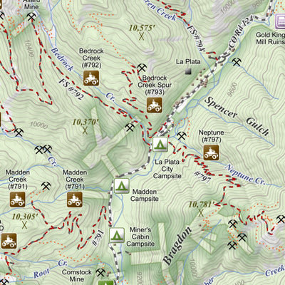 Lavender Peak, Colorado 15 Minute Topographic Map - Game Management Units Preview 3