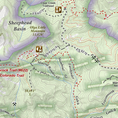 Durango, Colorado 15 Minute Topographic Map - Game Management Units Preview 3