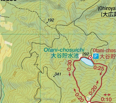 Kumanonaga-mine 熊野長峰 Hiking Map (Tohoku, Japan) 1:25,000 Preview 2