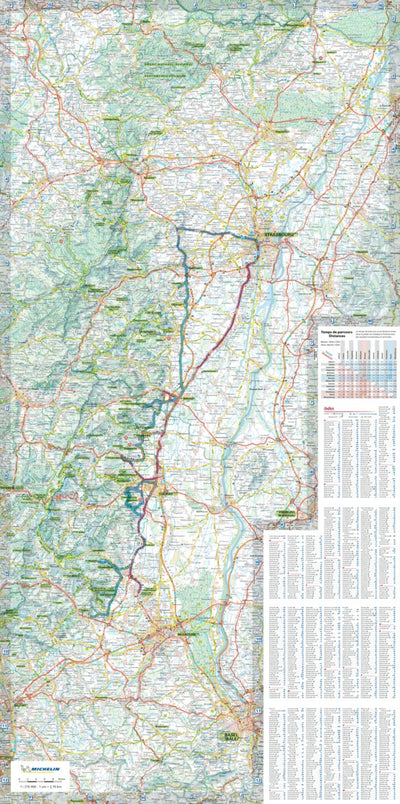 Carte Routiere Touristique Alsace Preview 2