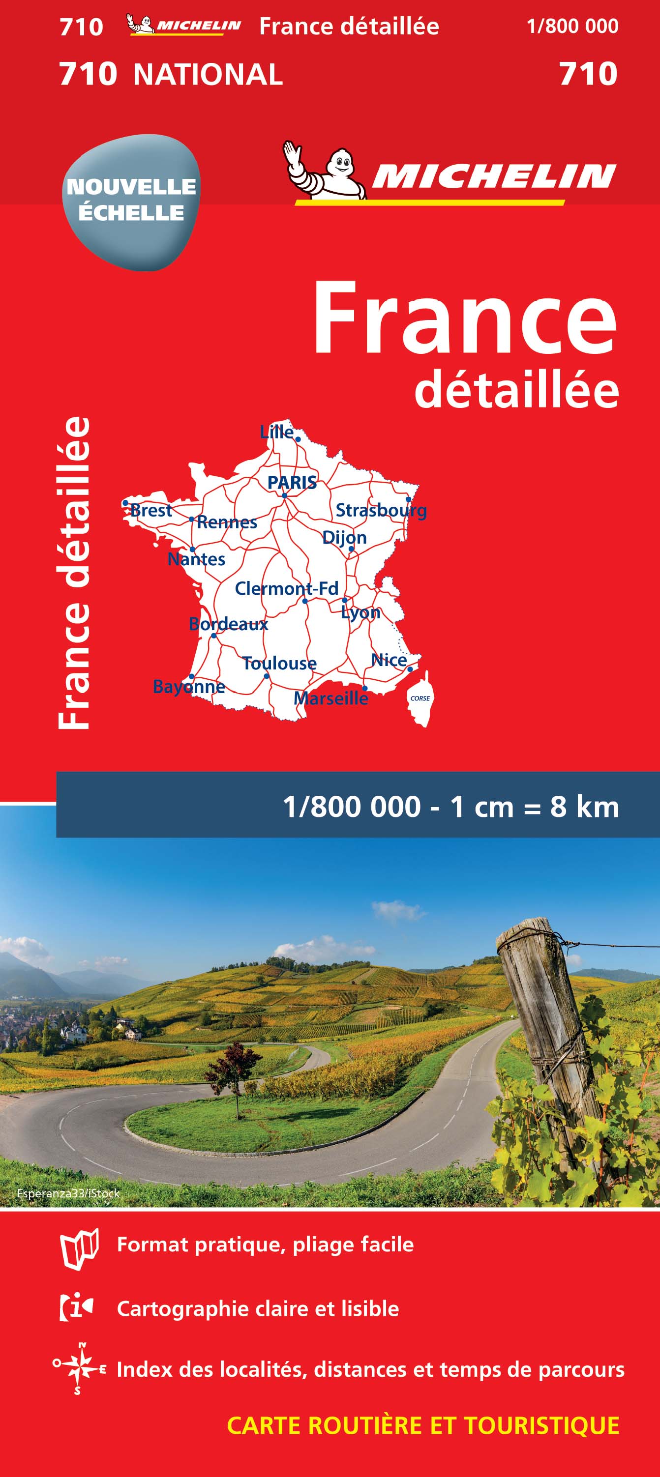 Cr Nat 710 France Détaillée 1/800 000 Map by Michelin | Avenza Maps