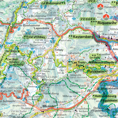 Carte Routiere Touristique Alsace - Main Preview 3
