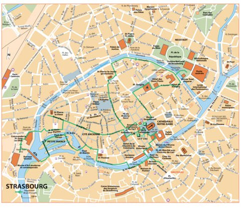 Carte Routiere Touristique Alsace - Strasbourg Preview 1