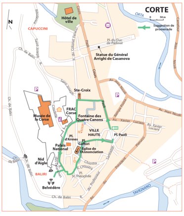 Carte Routiere Touristique Corse - Corte Preview 1