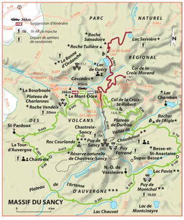 Carte Routiere Touristique Auvergne - Massif Du Sancy Preview 1